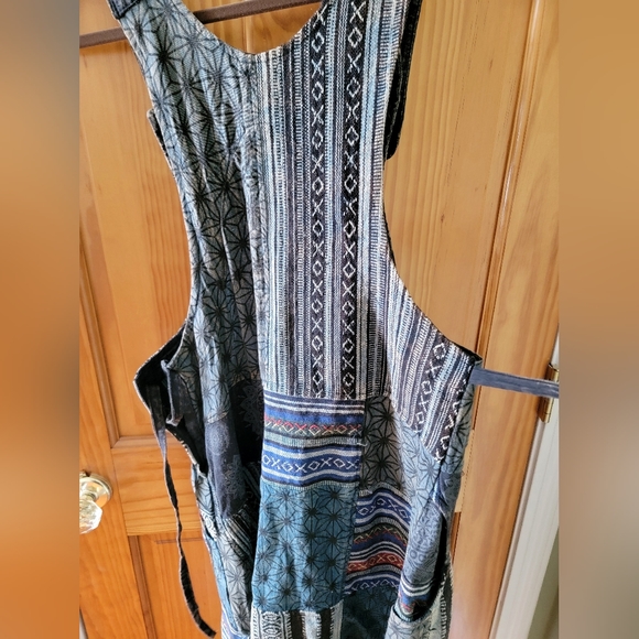 Handmade Patchwork Cotton Dress (Women's L/XL) - Picture 6 of 14